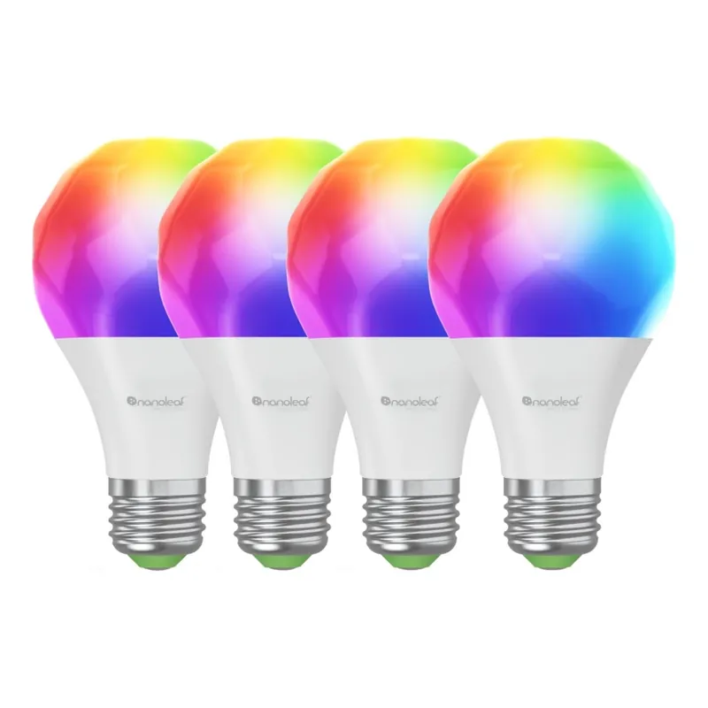 Nanoleaf - SADA 4x LED RGBW Stmívatelná žárovka ESSENTIALS MATTER A19 E27/9W/230V 2700-6500K CRI 90 Wi-Fi Bezpečná Platba
