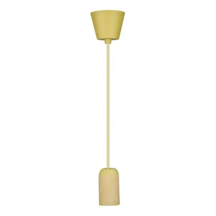 Napájecí kabel 1xE27/60W/230V beton/žlutá Zlevněný