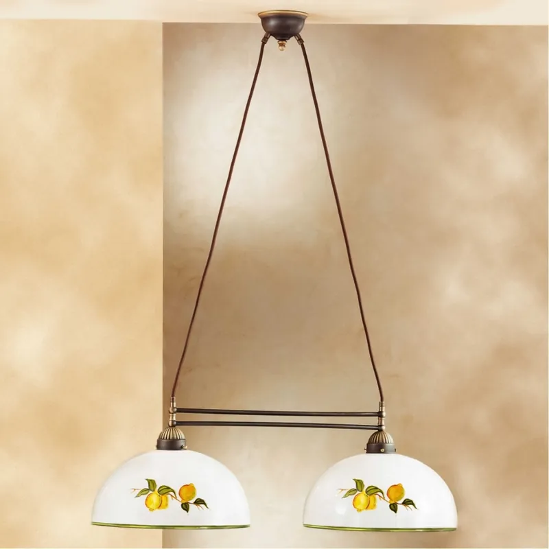 Expresní Doručení Kolarz 731.82.129 - Lustr na lanku NONNA 2xE27/75W/230V citrony