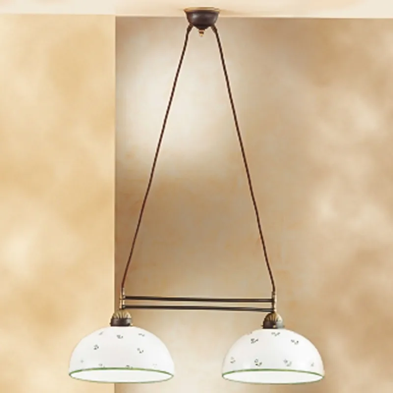 Expresní Doručení Kolarz 731.82.27 - Lustr na lanku NONNA 2xE27/75W/230V zelená