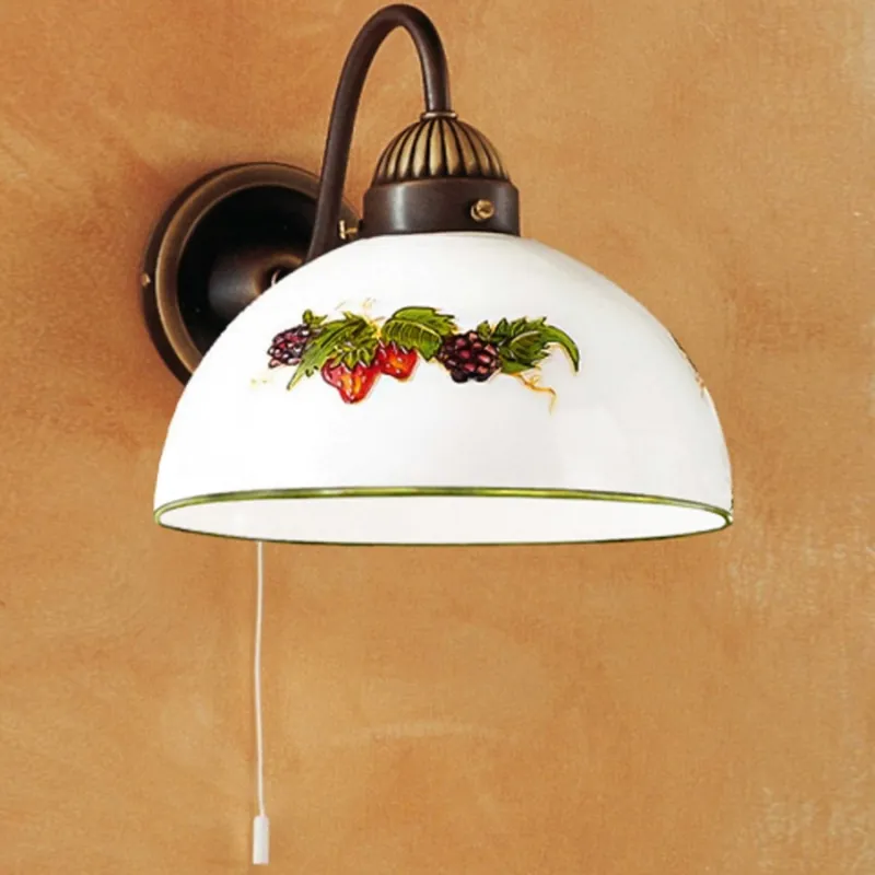Kolarz 731.61.121 - Nástěnná lampa NONNA 1xE27/75W/230V víno/jahody Sezónní Sleva