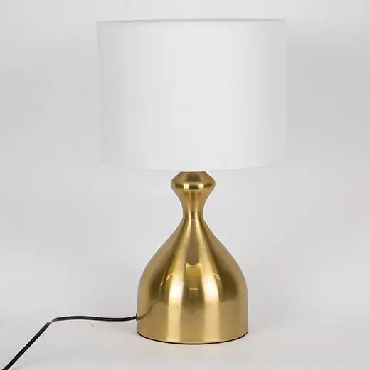 Stolní lampa 1xE27/40W/230V bílá/zlatá Cenově Výhodný