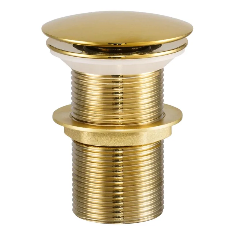 Originální COMAD CLICK-CLACK T201G-3 - Umyvadlová výpusť CLICK-CLACK pr. 7 cm lesklá zlatá