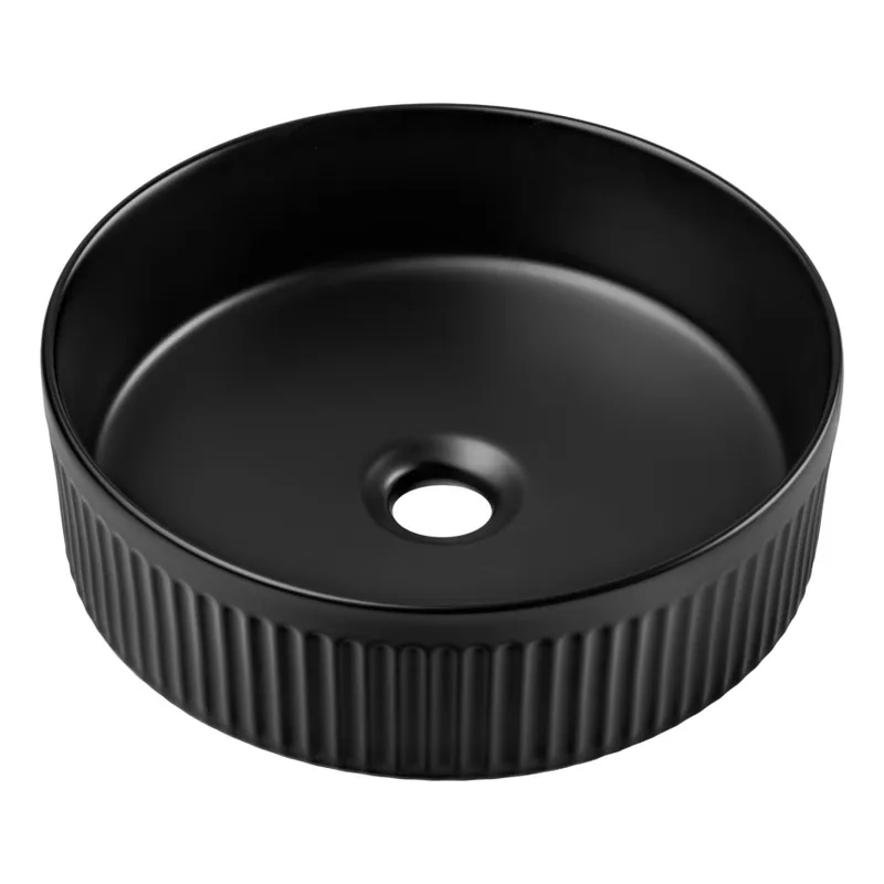 COMAD BEYOND 2 BLACK ( E-6565 ) - Umyvadlo na desku BEYOND pr. 36 cm keramika/matná černá Výhodná Nabídka