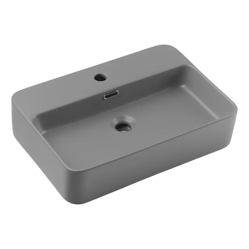 Originální COMAD TRUST 2 MATT LIGHT GREY ( E-6282 ) - Umyvadlo na desku TRUST 55x38 cm keramika/matná šedá