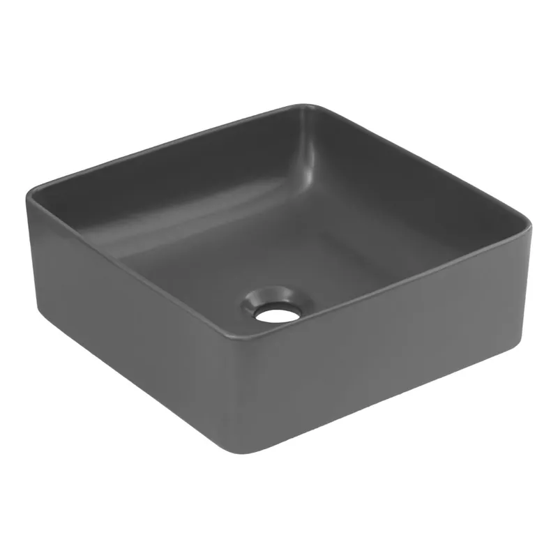 Nejprodávanější COMAD UM-6276 SLIM 40 GREY DP - Umyvadlo na desku SLIM 37x37 cm keramika/matná šedá