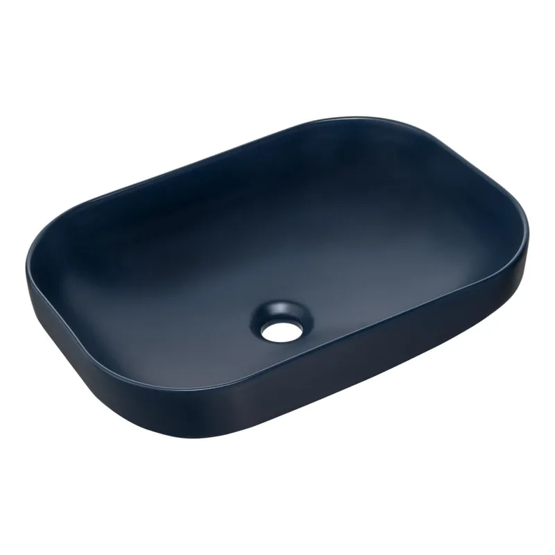 COMAD UN-NELI-MNB - Umyvadlo na desku NELI 50,4x35,2 cm keramika/matná námořnická modrá Novinka
