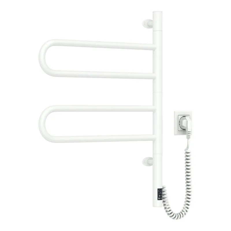 Levný Elektrický otočný sušák na ručníky s termostatem FOUETTE 60W 65x49 cm bílá