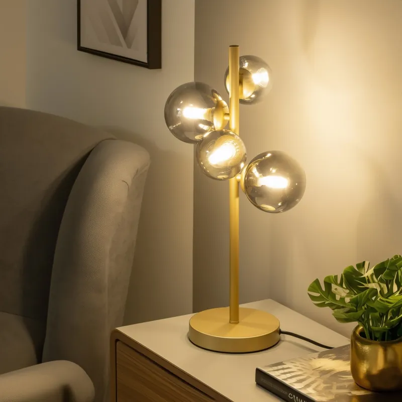 Brilagi - LED Stolní lampa MILLA 4xG9/3W/230V zlatá/kouřová Finální Výprodej
