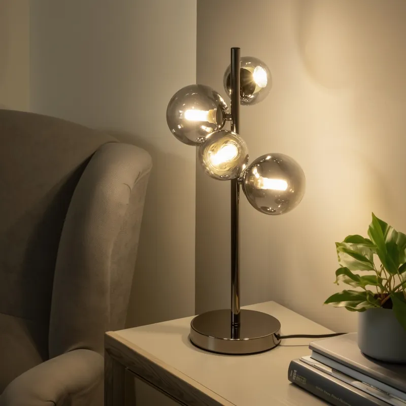 Brilagi - LED Stolní lampa MILLA 4xG9/3W/230V černý chrom/kouřová Akce
