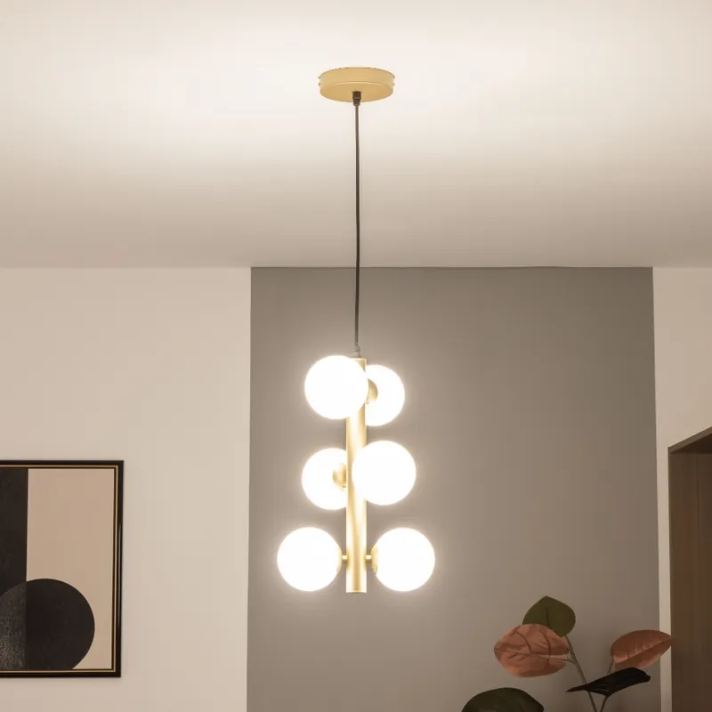 Oblíbený Brilagi - LED Lustr na lanku MILLA 6xG9/3W/230V zlatá/bílá