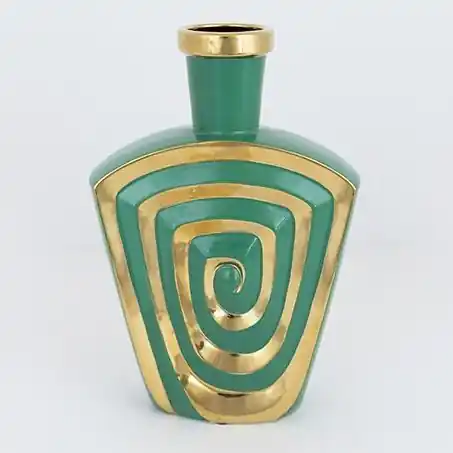 Kup Teď Keramická váza 30x20,2 cm zelená/zlatá