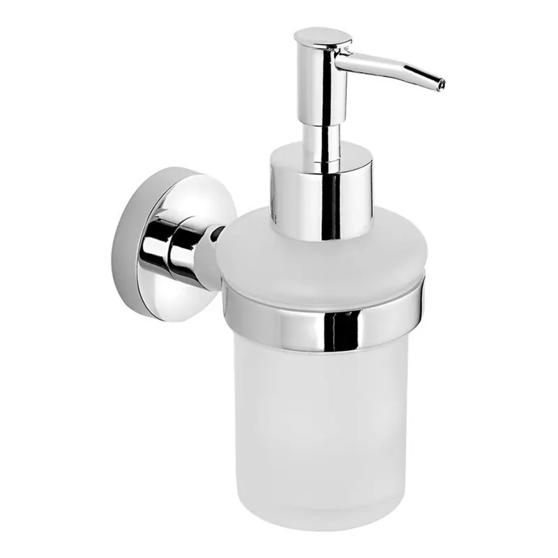Aqualine - Nástěnný dávkovač mýdla SAMBA 150 ml mléčné sklo/lesklý chrom Jen Po Omezenou Doba