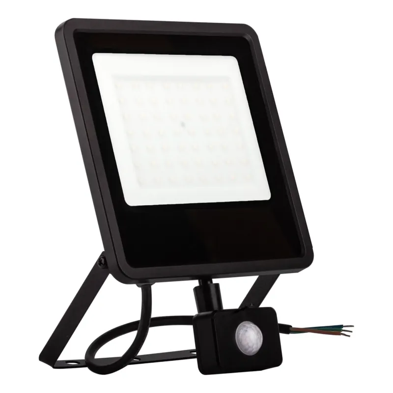 LED Venkovní reflektor se senzorem pohybu a soumraku LED/50W/230V 4000K IP65 černá Akční Nabídka