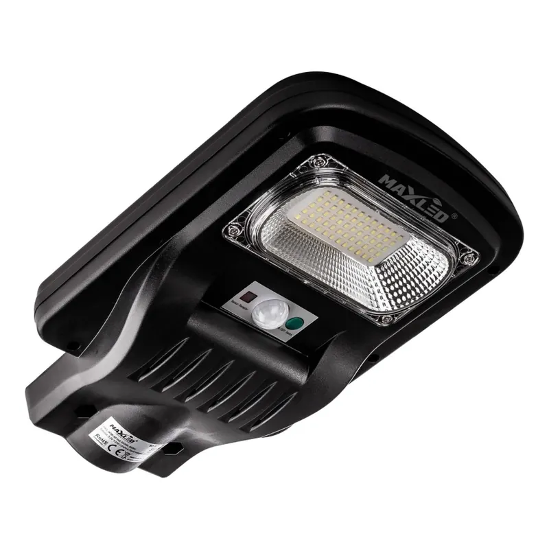 LED Stmívatelná solární pouliční lampa se senzorem LED/60W/6V 5500 mAh 6500K IP65 černá + dálkové ovládání Omezená Nabídka