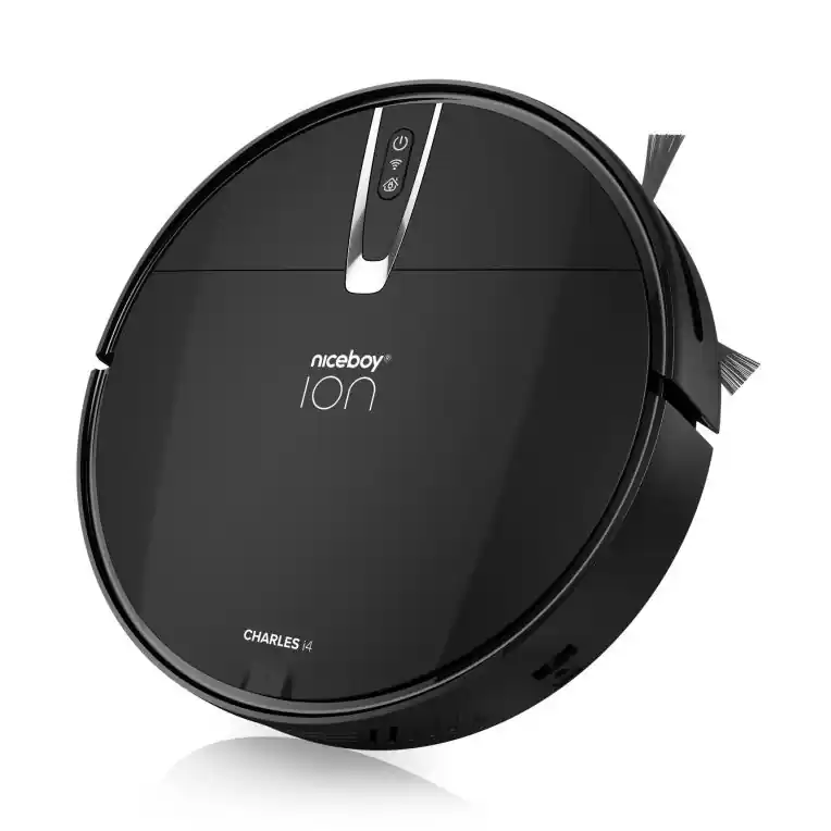 Niceboy ION Charles i4 - Chytrý robotický vysavač 2v1 4400 mAh Wi-Fi černá + dálkové ovládání Cenový Hit