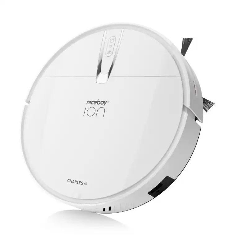 Akční Cena Niceboy ION Charles i4 - Chytrý robotický vysavač 2v1 4400 mAh Wi-Fi bílá + dálkové ovládání