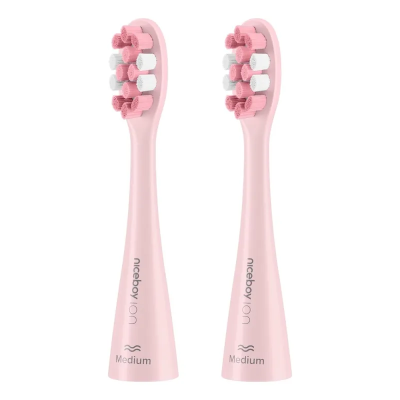 Top Prodej Niceboy - SADA 2x Náhradní hlavice Medium pro kartáček ION Sonic a SmartSonic růžová