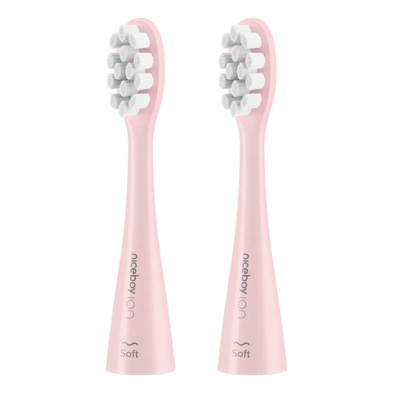 Akční Nabídka Niceboy - SADA 2x Náhradní hlavice Soft pro kartáček ION Sonic a SmartSonic růžová