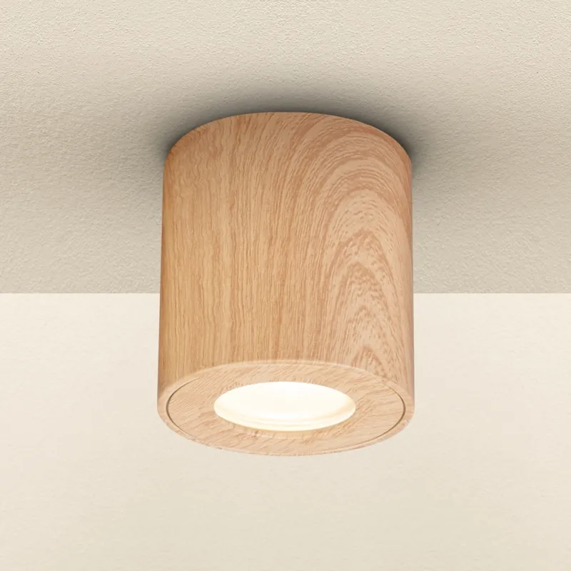 Brilagi - Koupelnové bodové svítidlo MIA 1xGU10/30W/230V 84x80 mm dekor dubu IP44 Nejlepší Volba