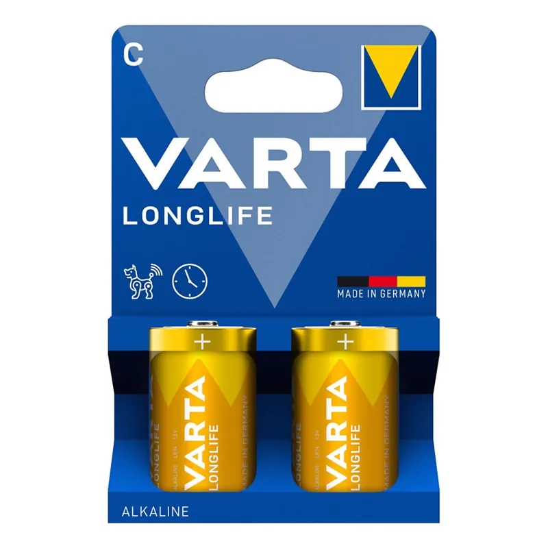 Speciální Cena Varta 4114101422 - 2 ks Alkalické baterie LONGLIFE LR14/C 1,5V