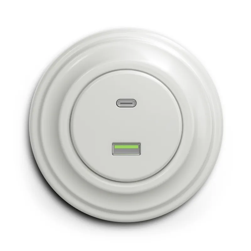 Kliklap - Retro USB zásuvka A+C s rámečkem keramická bílá Bezpečná Platba