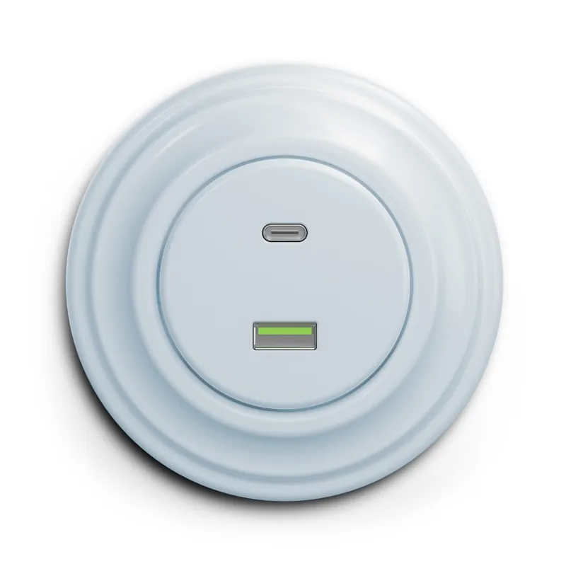 Kliklap - Retro USB zásuvka A+C s rámečkem modrá Koupit Online