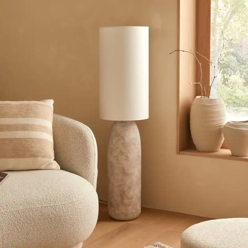 Atmosphera - Stojací lampa KEYAH 1xE27/40W/230V 111 cm šedá Rychlé Dodání