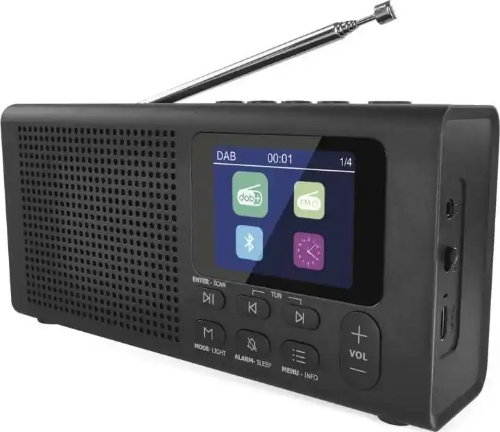 Jen Po Omezenou Doba Rádio DAB DAB+ FM 3W/5V/4xAA černá