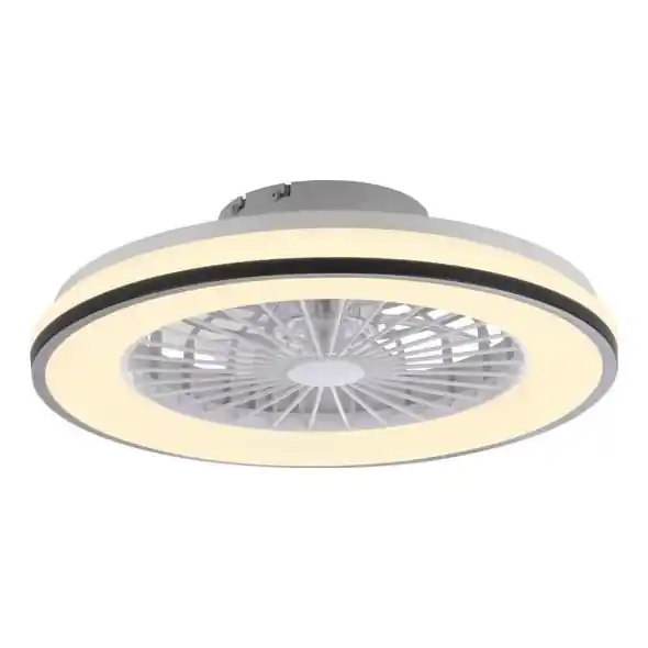 Přímo Od Výrobce JUST LIGHT. 14447-18 - LED RGBW Stmívatelný stropní ventilátor se světlem LENO LED/44W/230V 3000-6500K pr. 48,6 cm bílá + dálkové ovládání