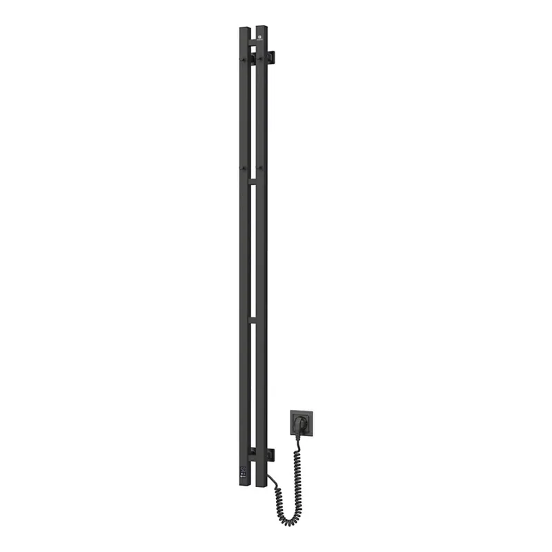 Poslední Šance Elektrický sušák na ručníky s termostatem SILOUETTE 106W 150x9 cm černá pravá