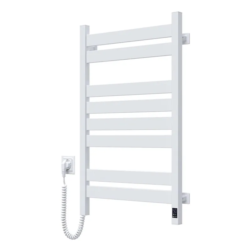 Cenově Výhodný Elektrický sušák na ručníky s termostatem LARGO 168W 80x50 cm bílá levá