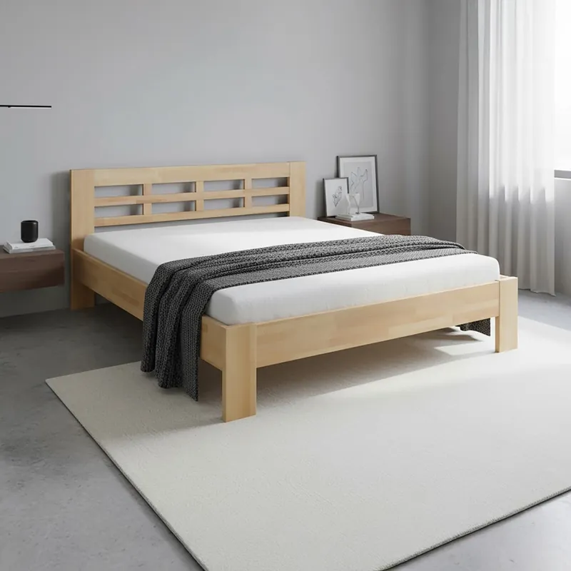 Dvoulůžková postel z masivu ANGELA 180x200 cm buk Nejlepší Volba