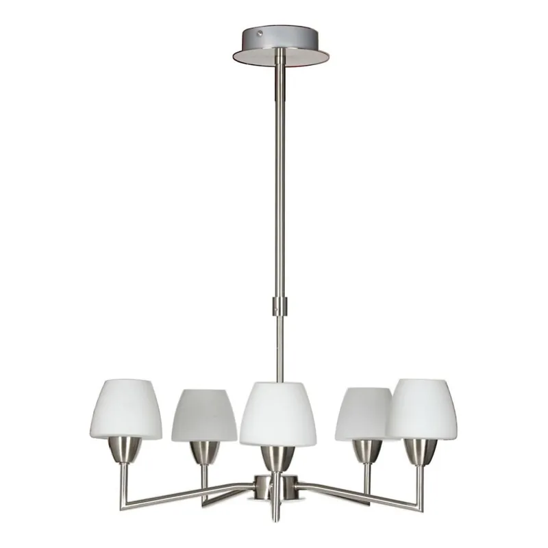 Originální Lustr na tyči TOGO 5xG9/40W/230V matný chrom/bílá
