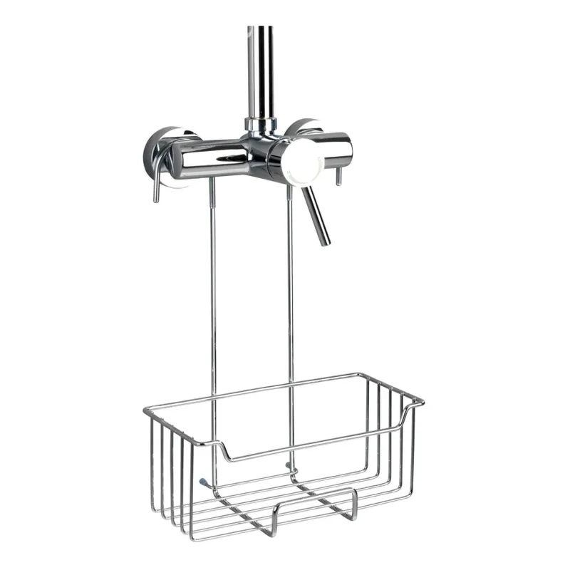 WENKO 23499100 - Sprchová polička MILO 25x36 cm nerez/stříbrná/čirá Aktuální