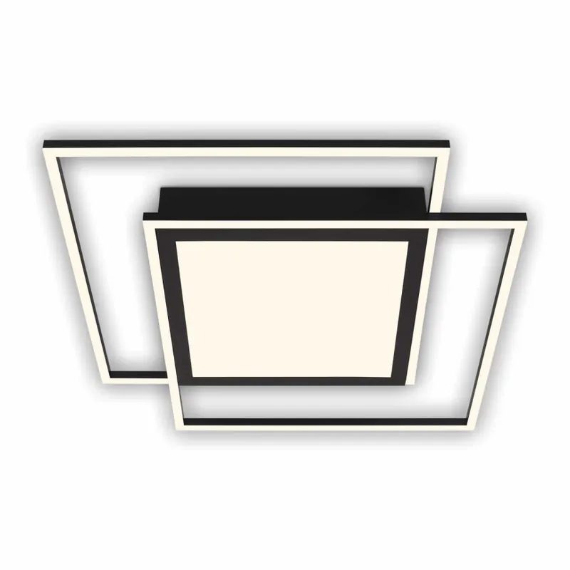 Aktuální Brilo - LED Stropní svítidlo 2xLED/16W/230V + LED/19W 51,5x51,5 cm 3000K černá
