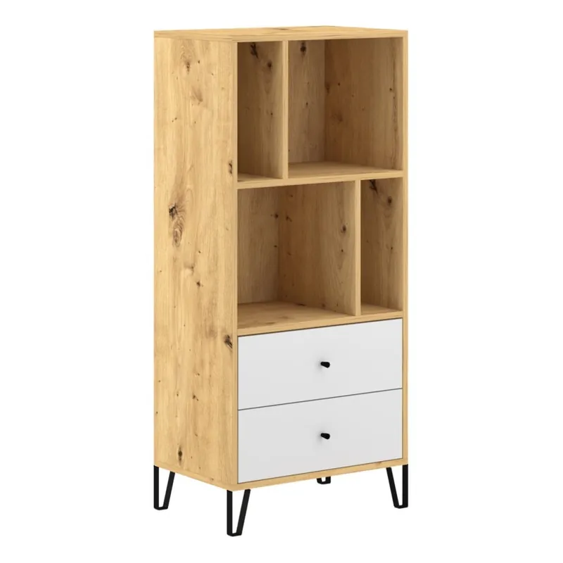 Komoda SULA 64x135x40 cm dub artisan/bílá Levný
