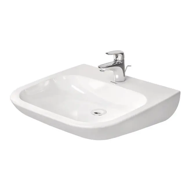 Autentický Duravit 23136000002 - Závěsné umyvadlo D-CODE 60x55 cm keramika/lesklá bílá