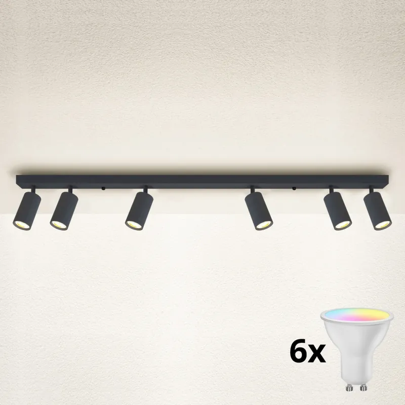 Brilagi - LED RGBW Stmívatelné bodové svítidlo SELE 6xGU10/6,5W/230V 2700-6500K antracit Ihned K Objednání