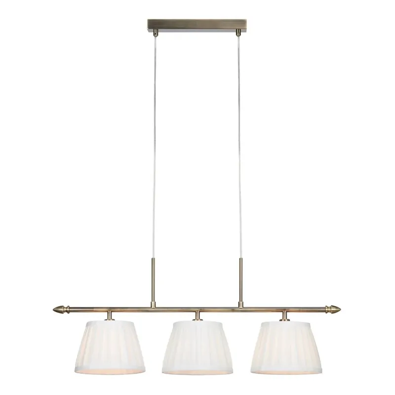Markslöjd 108975 - Lustr na lanku OXFORD 3xE14/40W/230V mosaz/bílá Top Prodej