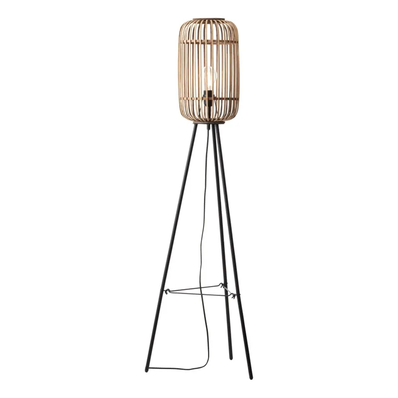 Tovární Cena Brilliant - Stojací lampa WOODROW 1xE27/60W/230V bambus
