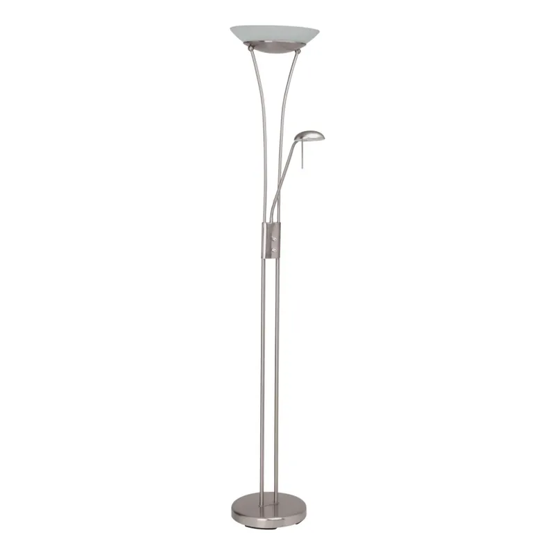 Brilliant - LED Stmívatelná stojací lampa FINN 2xLED/13W/230V matný chrom Odeslání Ihned