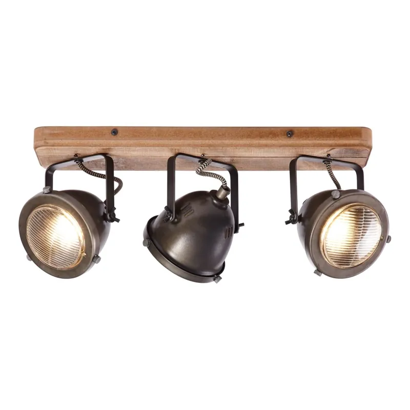 Autentický Brilliant - Bodové svítidlo CARMEN WOOD 3xGU10/5W/230V eukalyptus