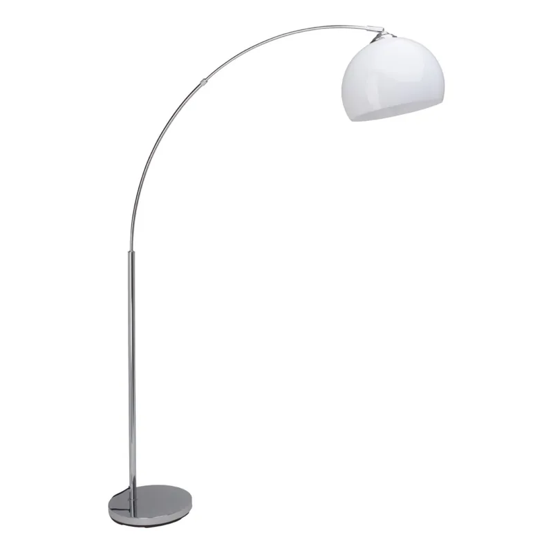 Cenově Výhodný Brilliant - Stojací lampa VESSA 1xE27/60W/230V lesklý chrom/bílá