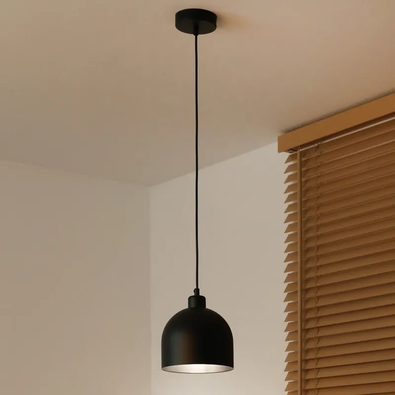 Duolla - Lustr na lanku IRONLINE 1xE27/15W/230V pr. 17 cm černá Levný
