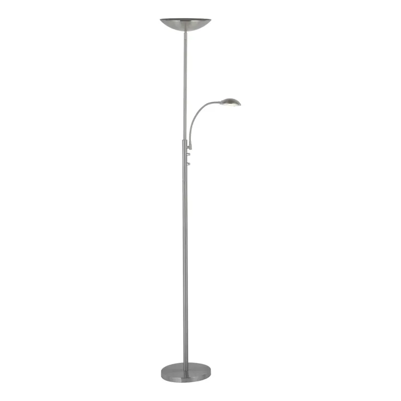 Brilliant - LED Stmívatelná stojací lampa ROSANNA 2xLED/13W/230V matný chrom Novinka