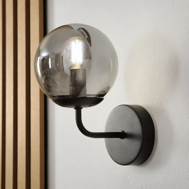 Brilagi - Nástěnná lampa MALIVA 1xE14/15W/230V černá/kouřová Objednat Nyní