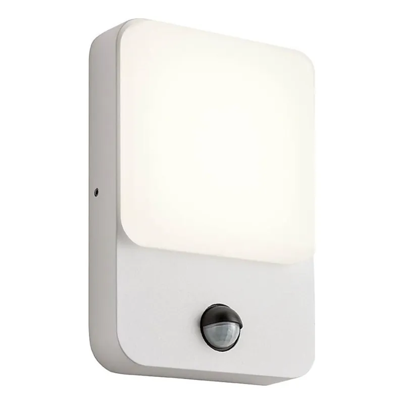 Akce Redo 90131 - LED Venkovní nástěnné svítidlo se senzorem pohybu a soumraku COLIN LED/9W/230V 3000K IP54 bílá