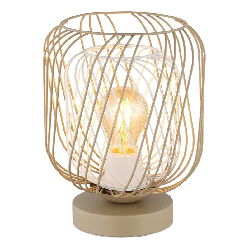 Nová Kolekce Globo - Stolní lampa 1xE27/40W/230V béžová/bílá