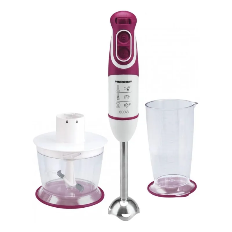 Tovární Cena Heinner HB-600BG - Tyčový mixér 600W/230V fialová/bílá